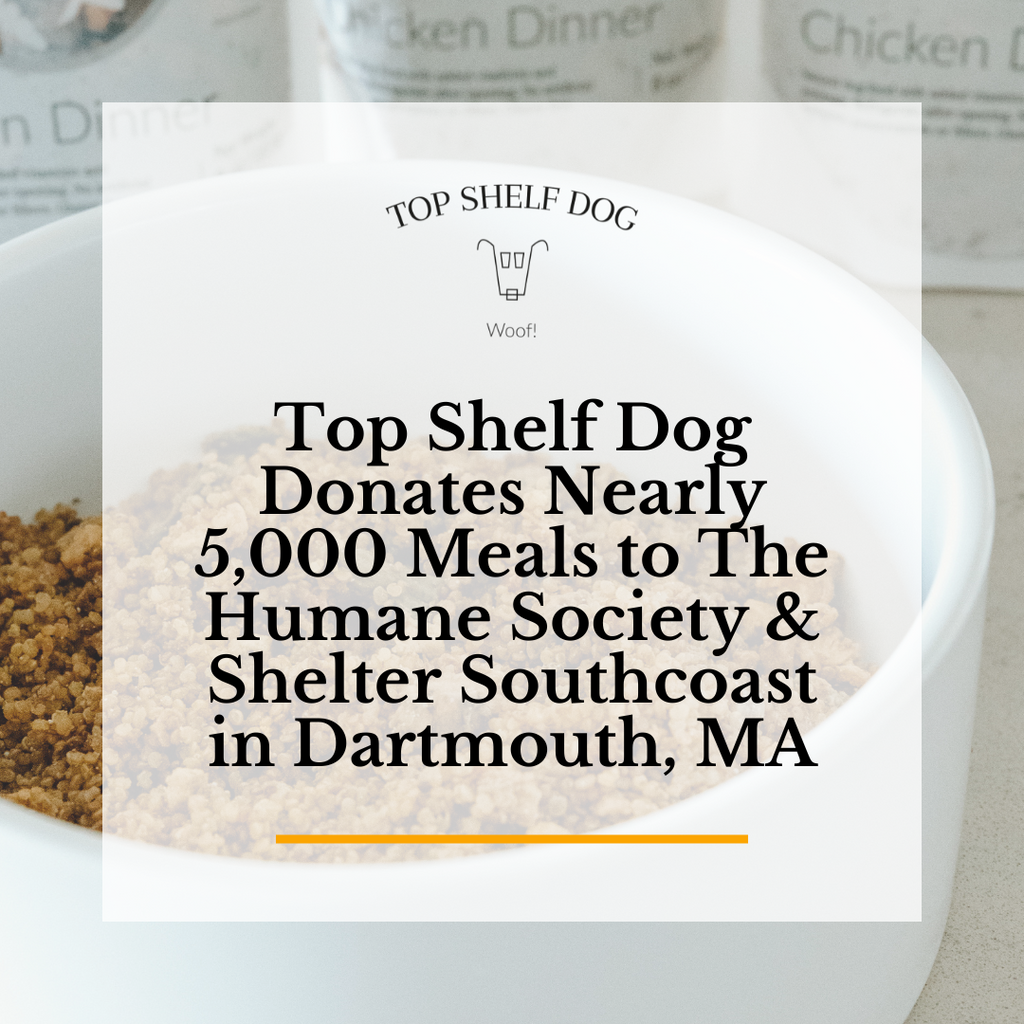 Top Shelf Dog Donates Nearly 5,000 Meals to the Humane Society & Shelter Southcoast in Dartmouth, MA